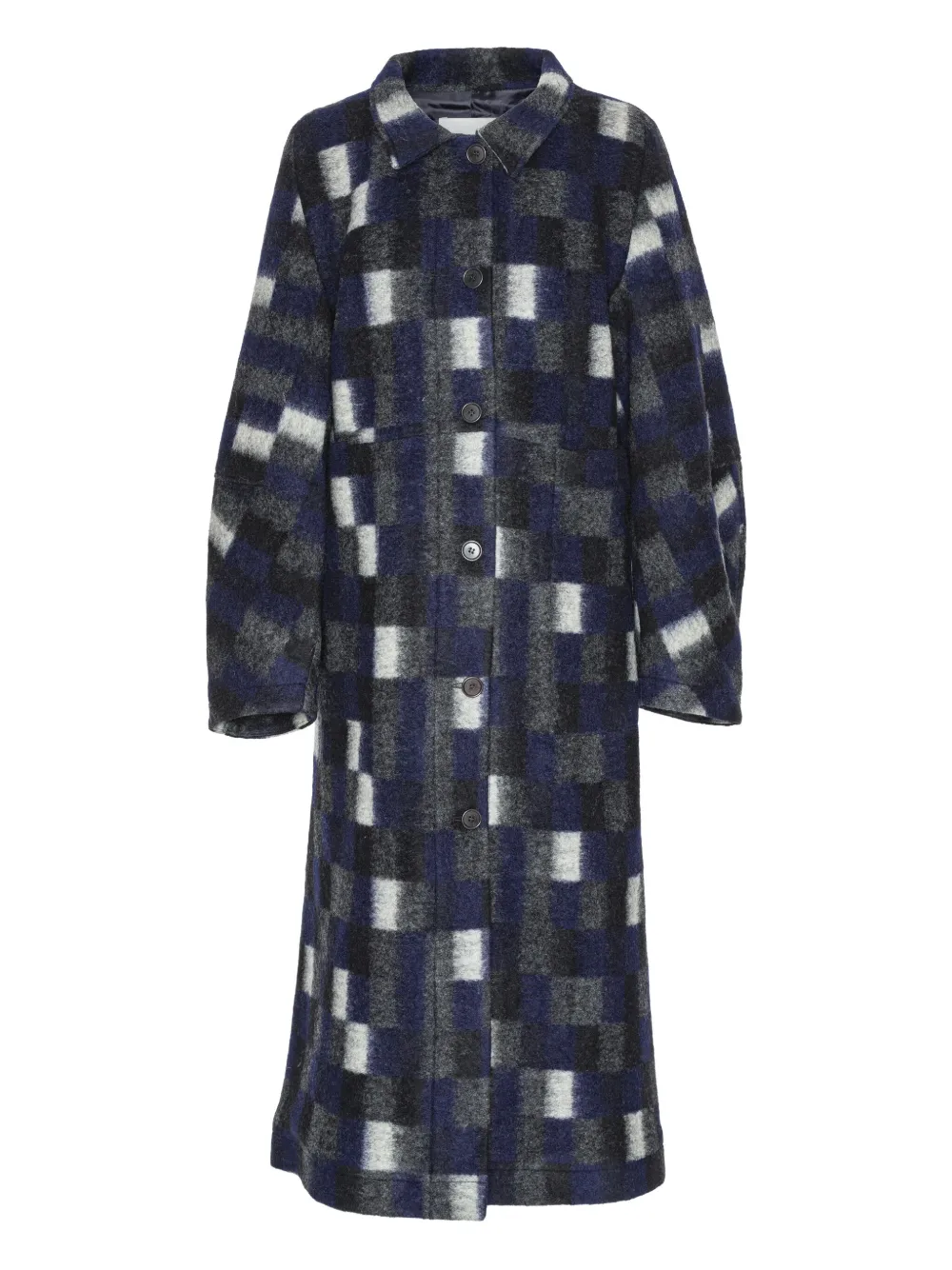 Henrik Vibskov Single-breasted Brushed Coat In Multi