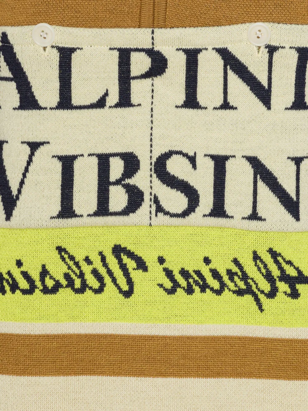 Henrik Vibskov Half-zip Lettering Sweater In Brown