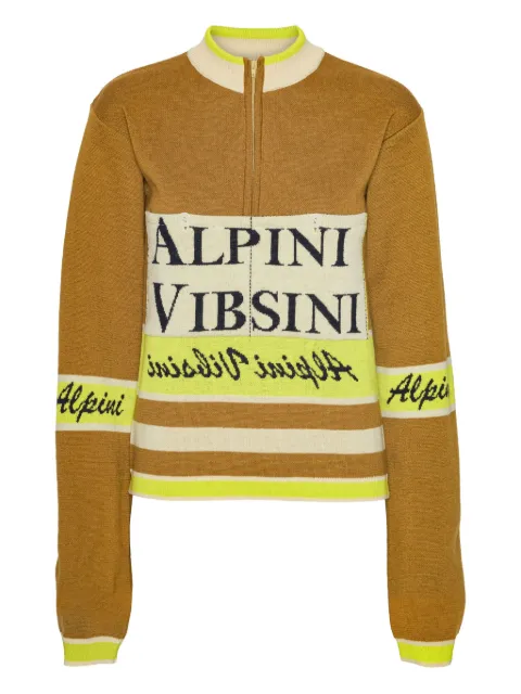 Henrik Vibskov half-zip lettering sweater 