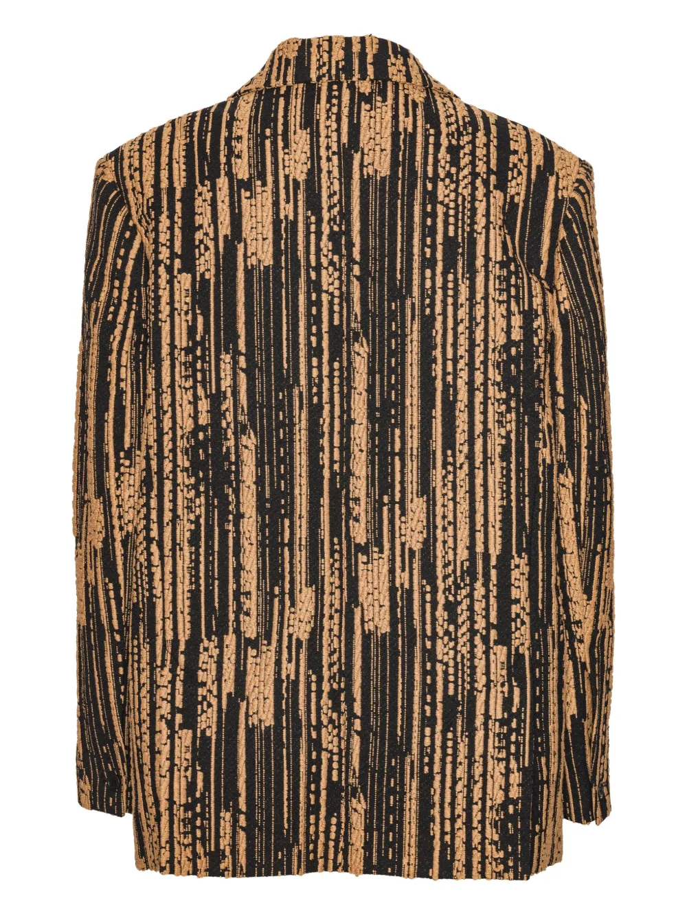 Henrik Vibskov Buttoned Striped Jacket In Animal Print