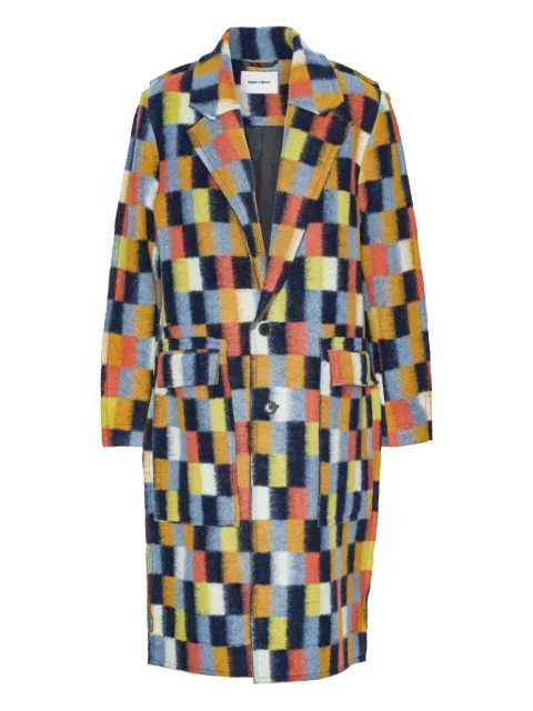 Henrik Vibskov square-motif single-breasted coat