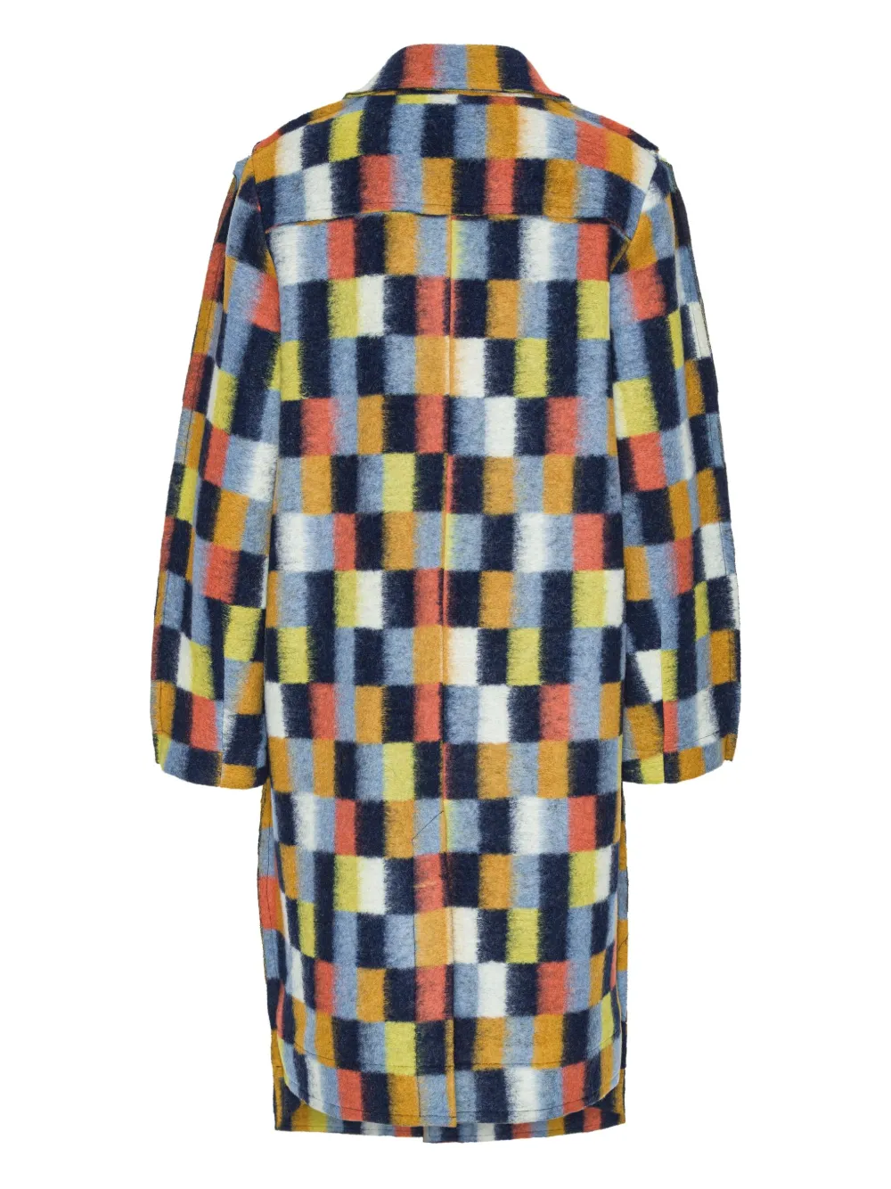 Henrik Vibskov Square-motif Single-breasted Coat In Multi