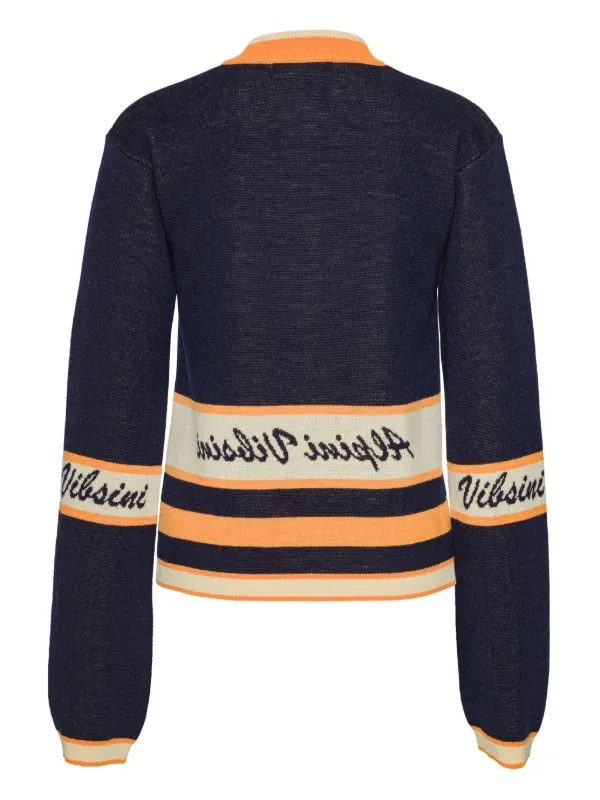 Henrik Vibskov ストライプ ハーフジップ セーター | ブルー | FARFETCH JP