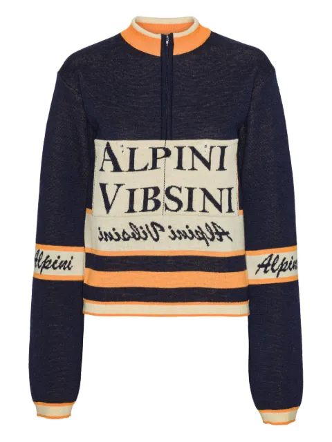 Henrik Vibskov striped half-zip sweater 