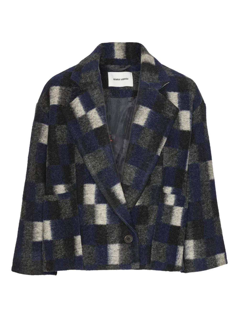 Henrik Vibskov Brushed Square-pattern Jacket In Multi