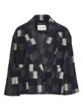 Henrik Vibskov brushed square-pattern jacket - Black