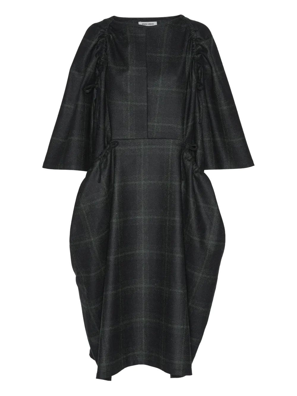 Henrik Vibskov checked midi dress | Black | Image 1