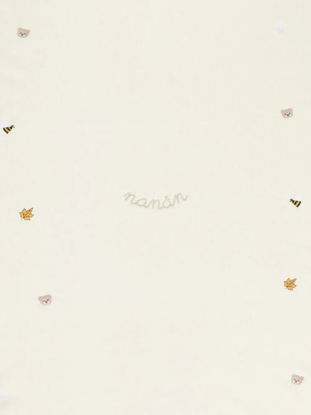 Nanán Embroidered-logo Baby Blanket In White