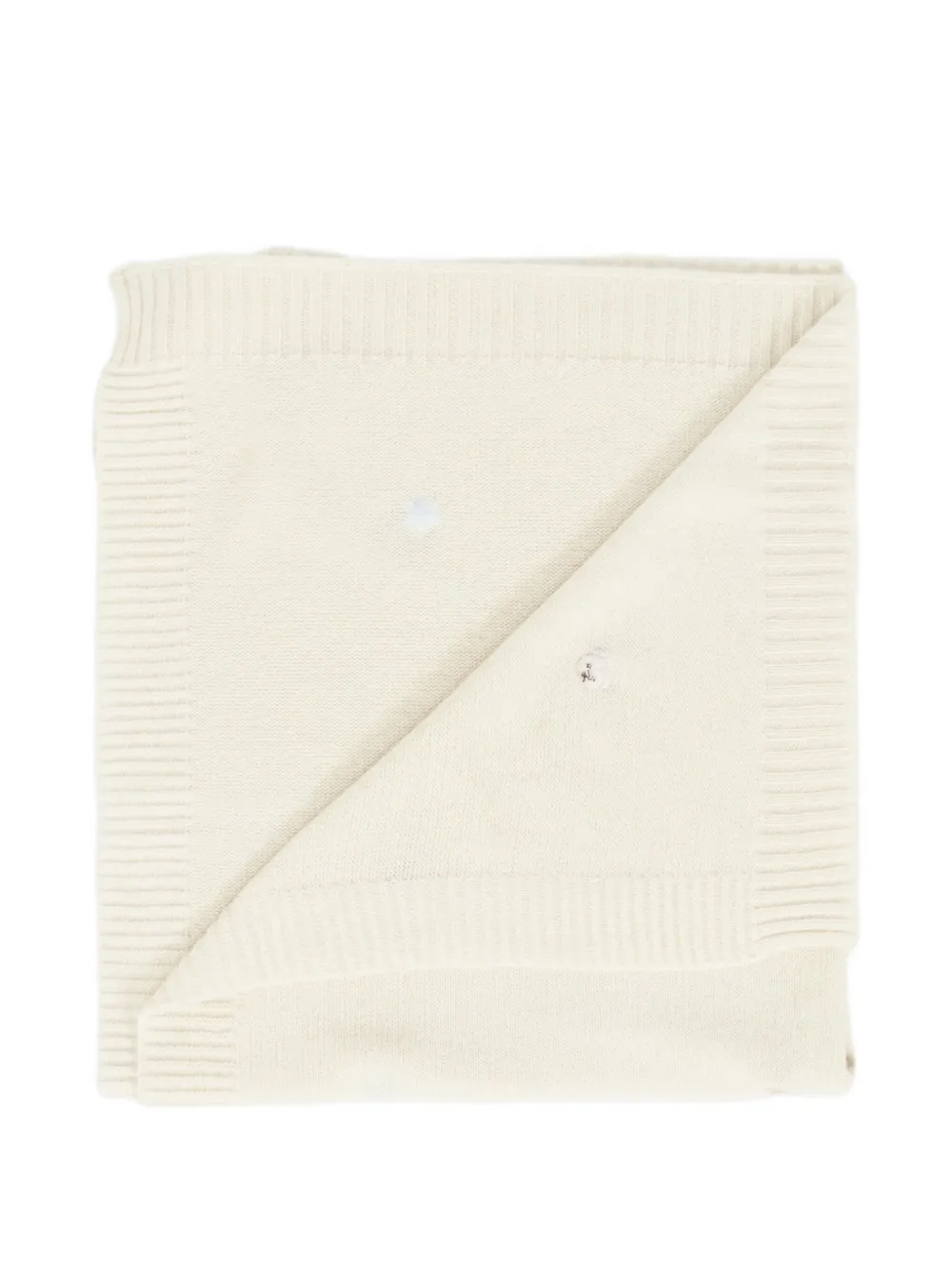 Nanán Embroidered-logo Baby Blanket In White