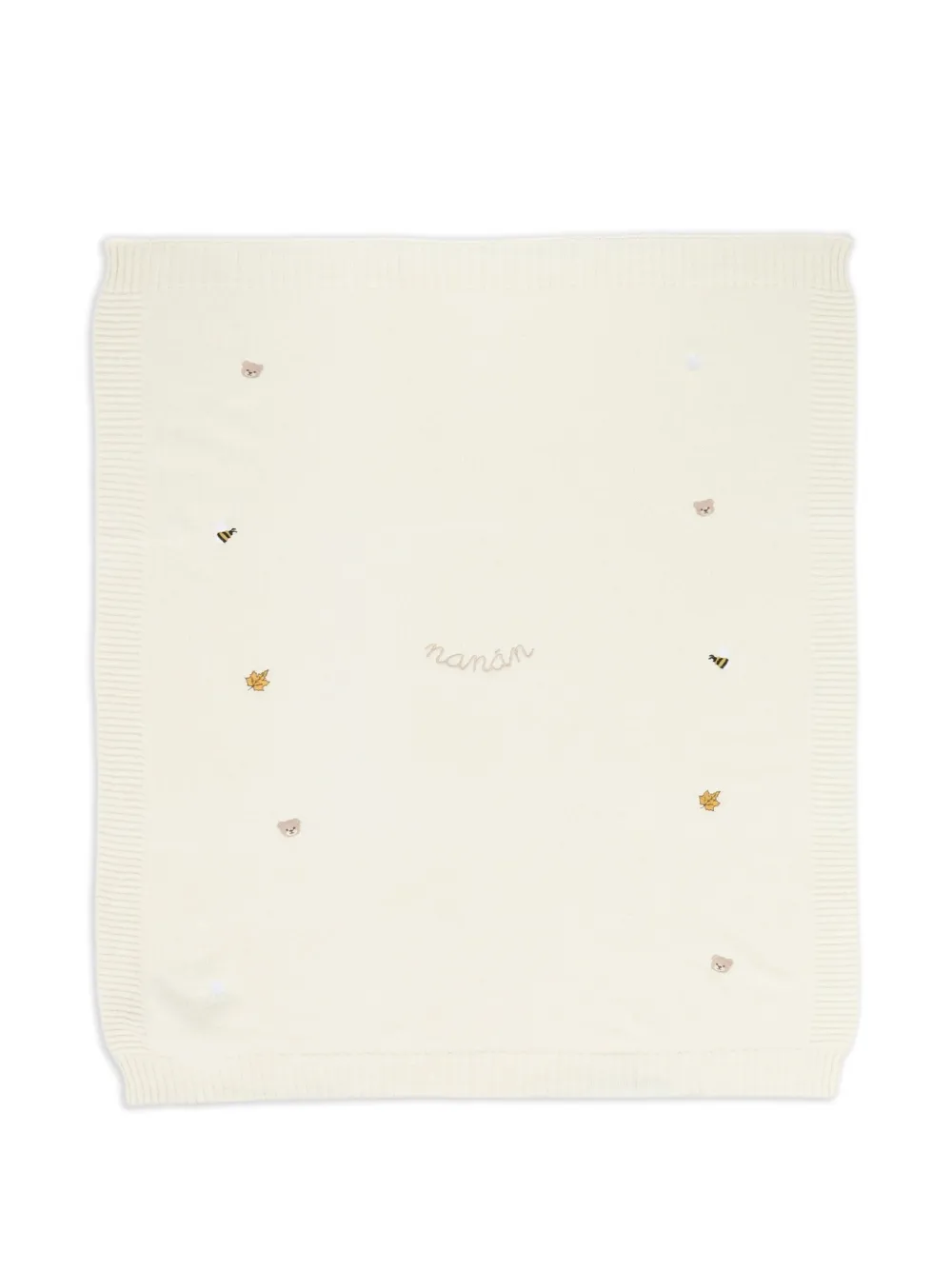 NANAN embroidered-logo baby blanket | White | Image 1