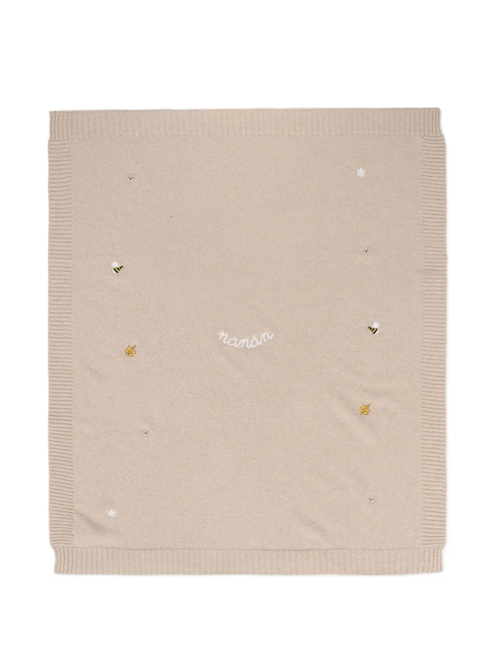 Nanán Embroidered-logo Blanket In Neutral