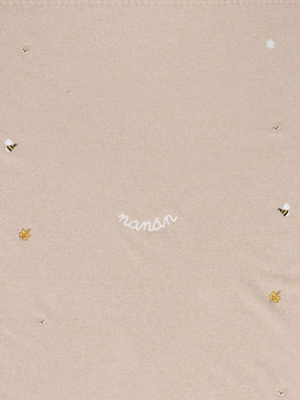 Nanán Embroidered-logo Blanket In Neutral