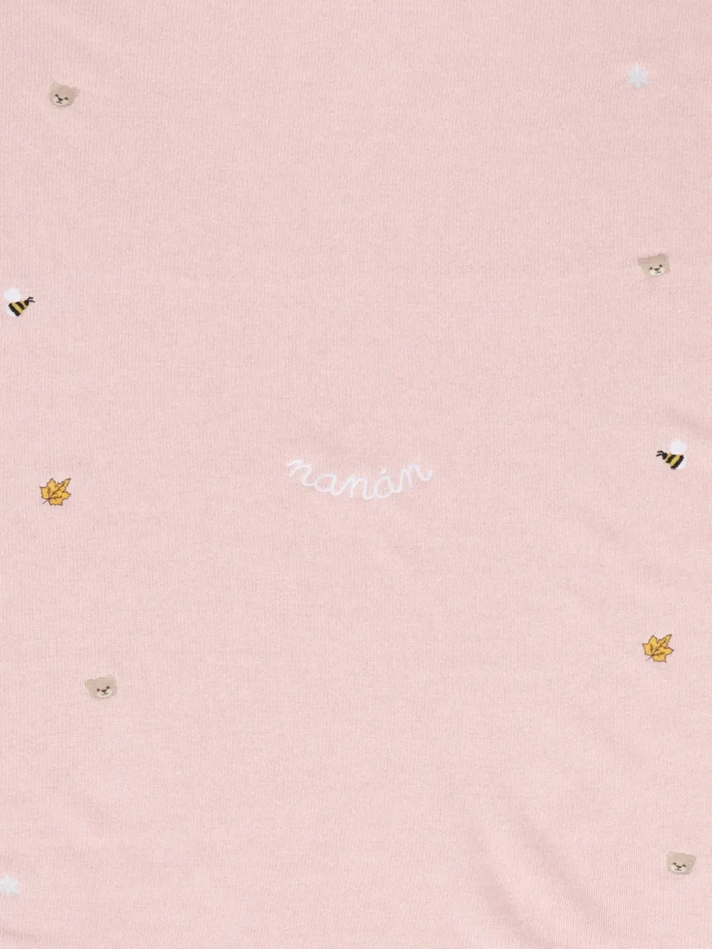 Nanán Embroidered Knit Blanket In Pink