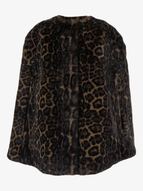 Apparis leopard-print cape