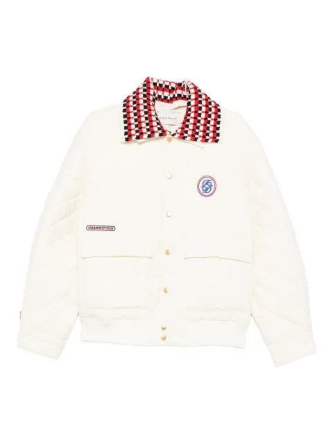 Drôle De Monsieur quilted logo-patch bomber jacket
