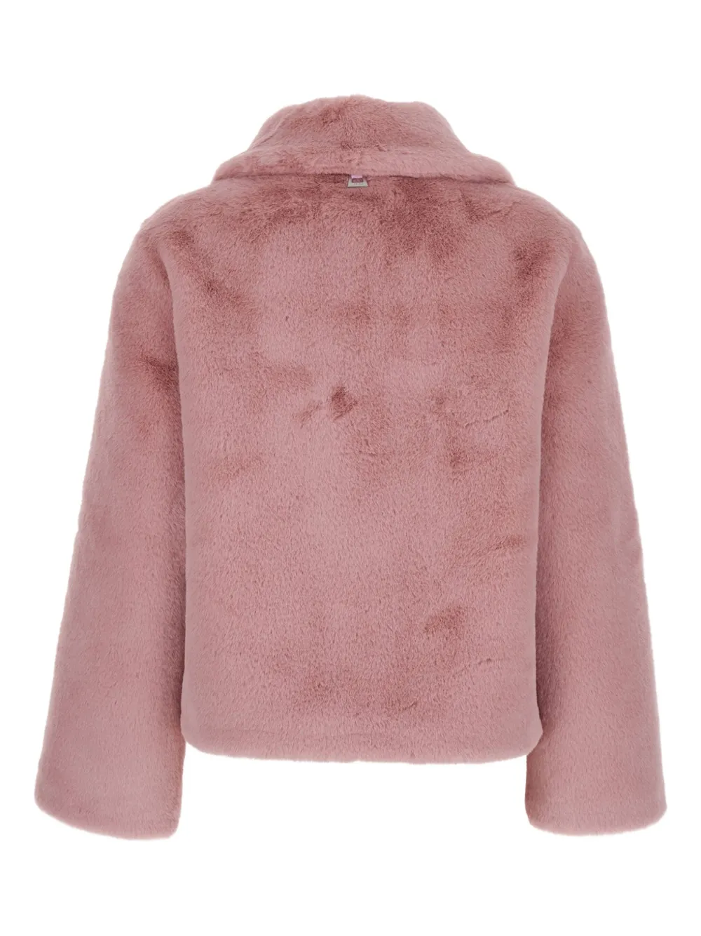 Apparis Pink Fur Coat With Classic Collar In Faux Fur Woman In Pink
