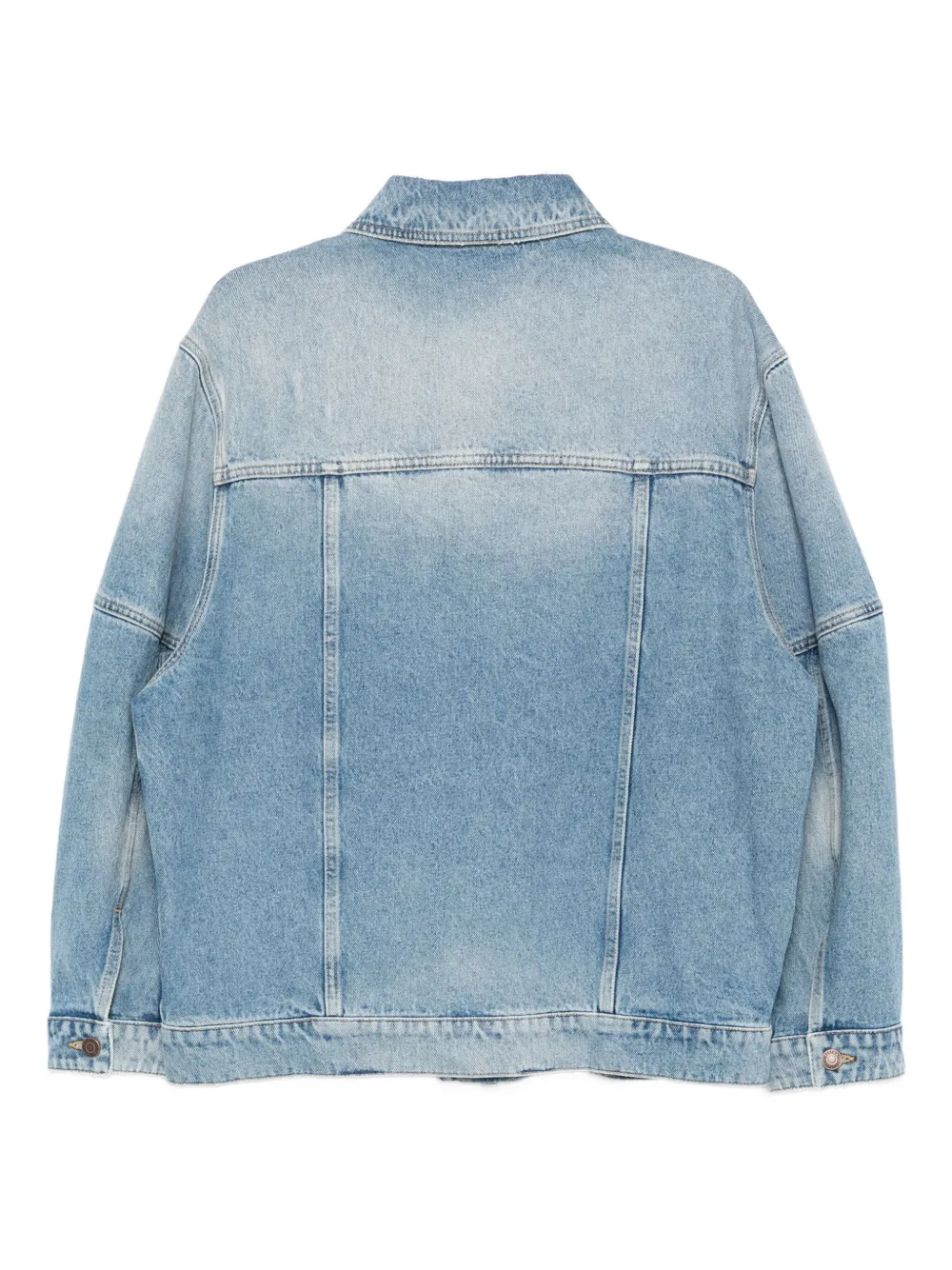Moschino Patchwork Denim Jacket In Blue