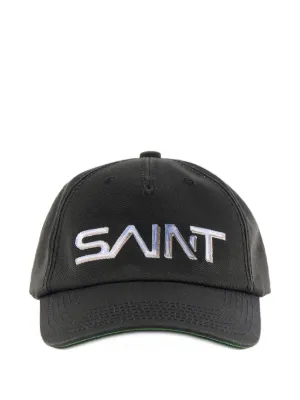 【希少】saint mxxxxxx CAP SAINT SAINT MXXXXXX Cotton Baseball Cap | Black | FARFETCH