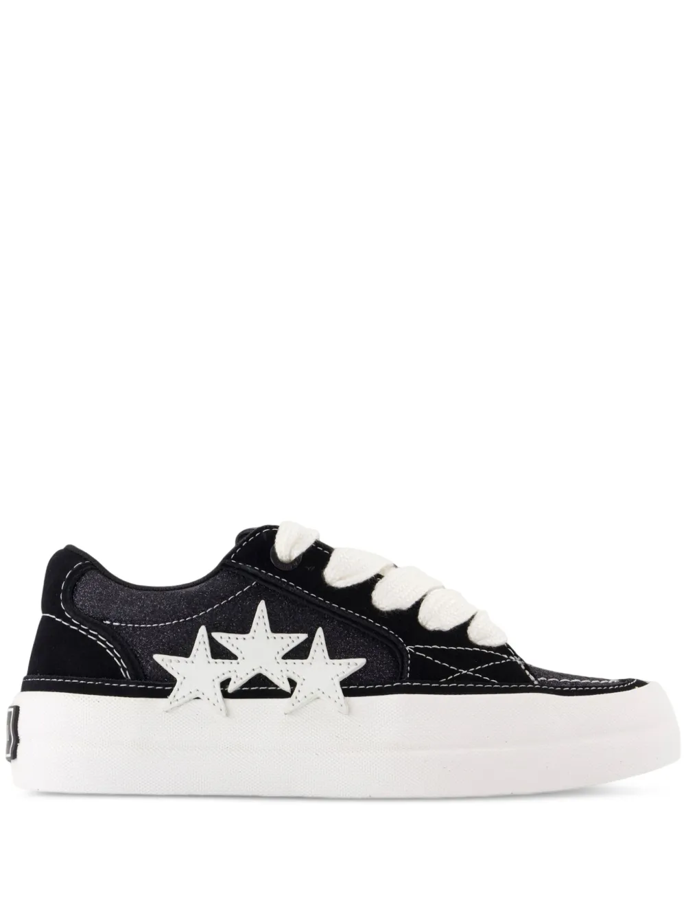 Amiri Black Glitter Sunset Skate Sneakers In Black