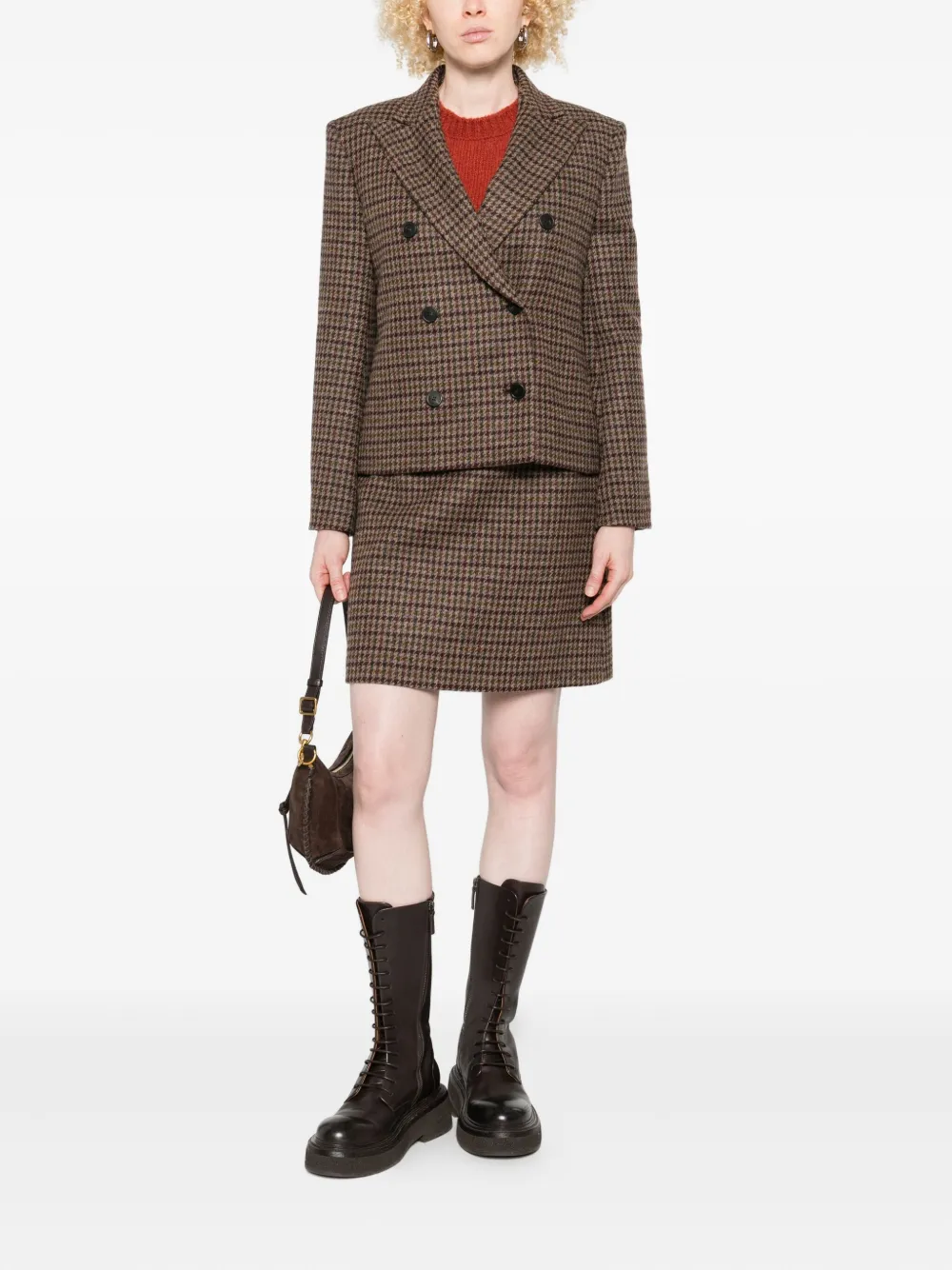 Weekend Max Mara Geruite rok - Bruin