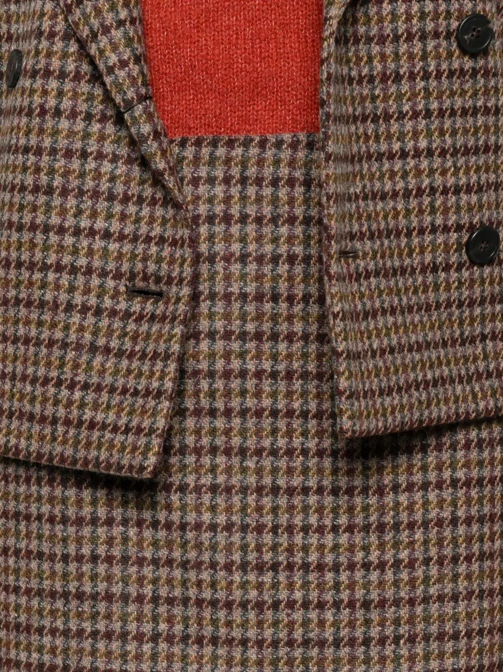 Weekend Max Mara Houndstooth Wool-blend Mini Skirt In Brown
