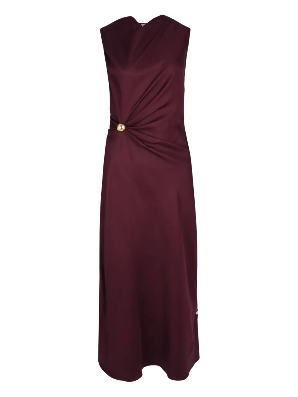 Loulou De Saison Draped Silk Dress In Red