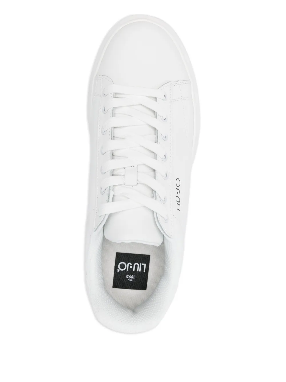 LIU JO Sneakers met logoplakkaat en plateauzool Wit