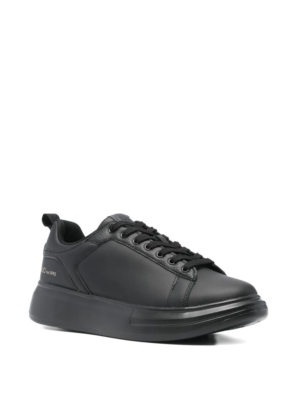 LIU JO leather platform sneakers Black