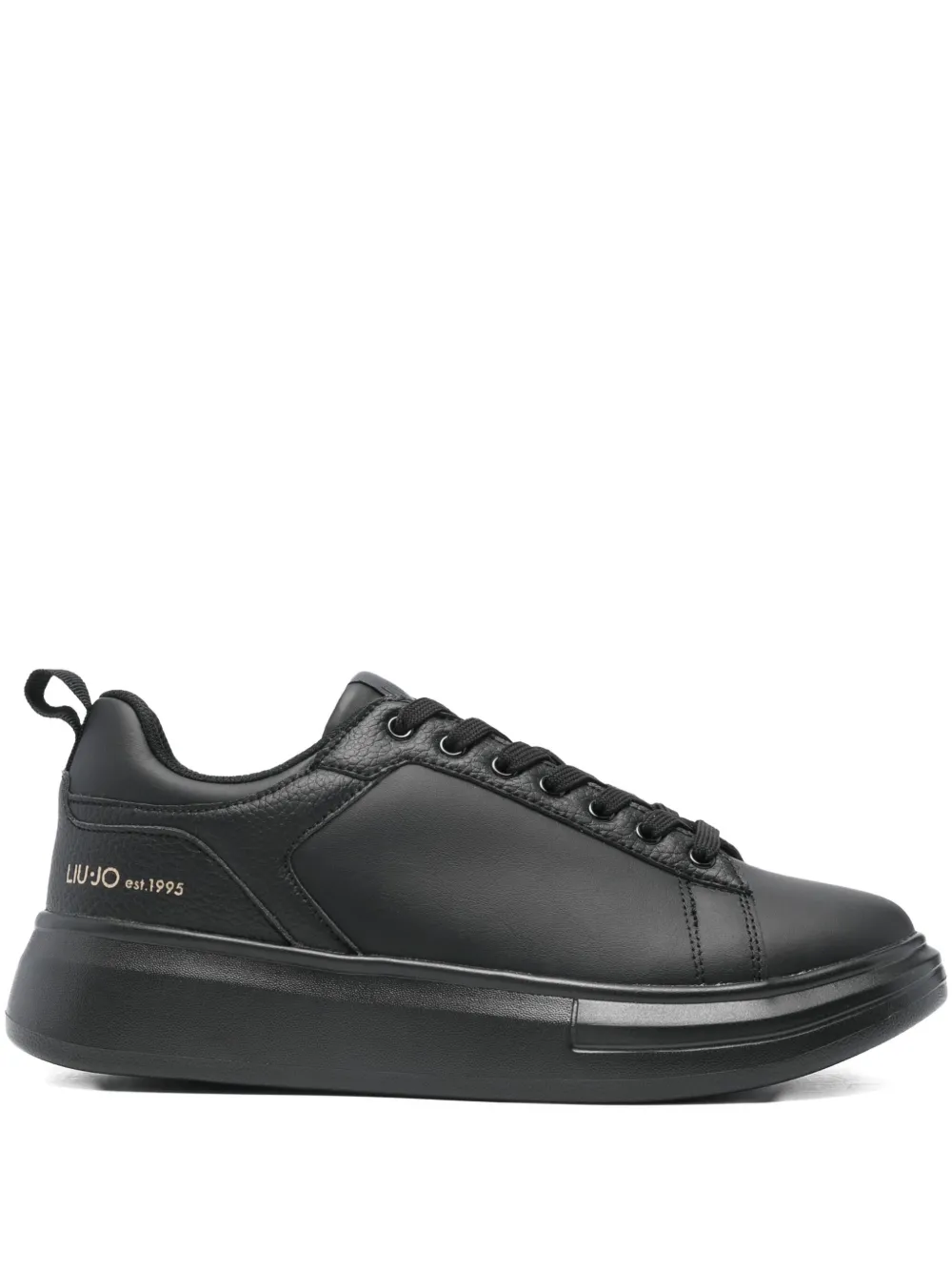 LIU JO leather platform sneakers Black