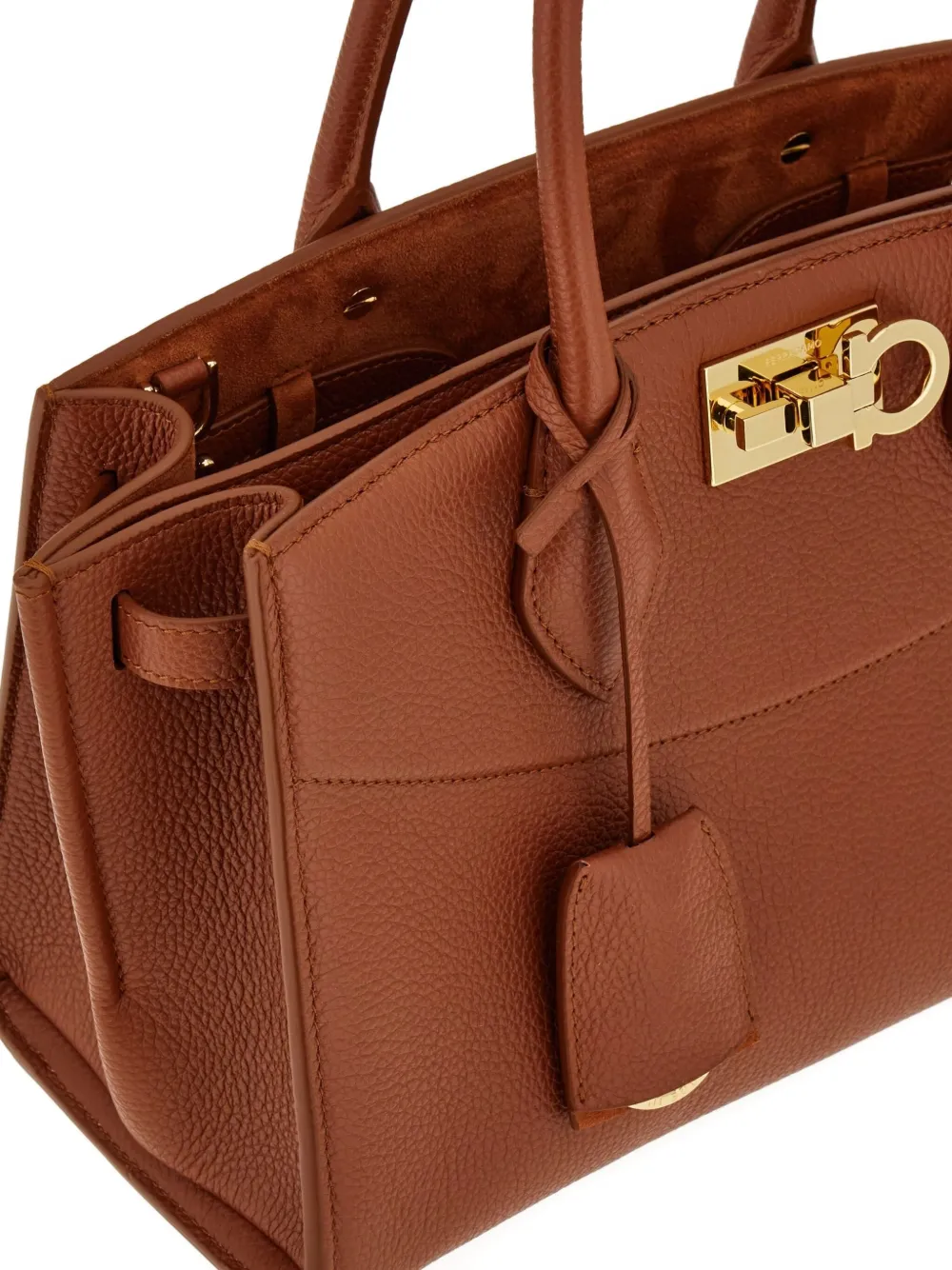 Ferragamo Soft (m) Leather Tote Bag In Brown