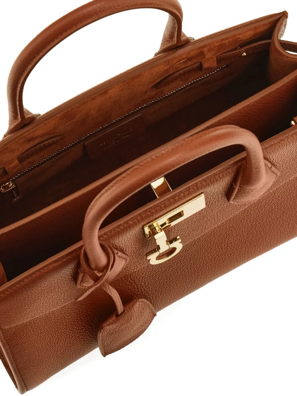 Ferragamo Soft (m) Leather Tote Bag In Brown
