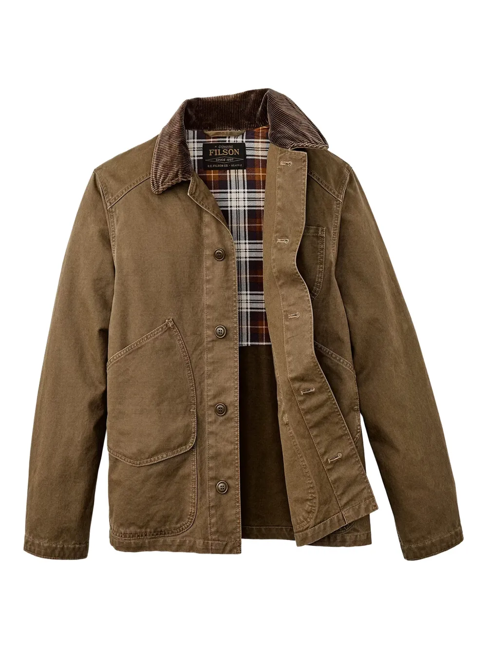 Filson Canvas Outfitter Kangaroo Jacket In Multi