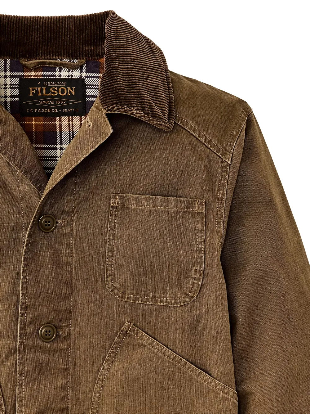 Filson Canvas Outfitter Kangaroo Jacket In Multi