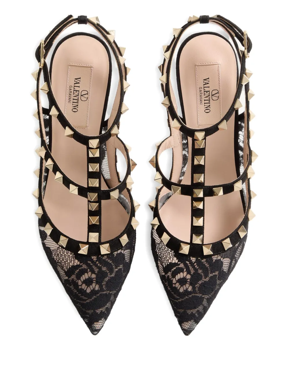 Valentino Pointed High-heeled Sandals In Black