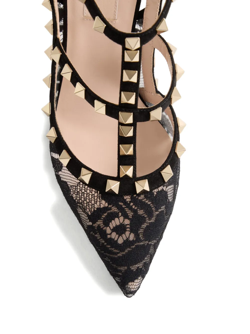 Valentino Pointed High-heeled Sandals In Black