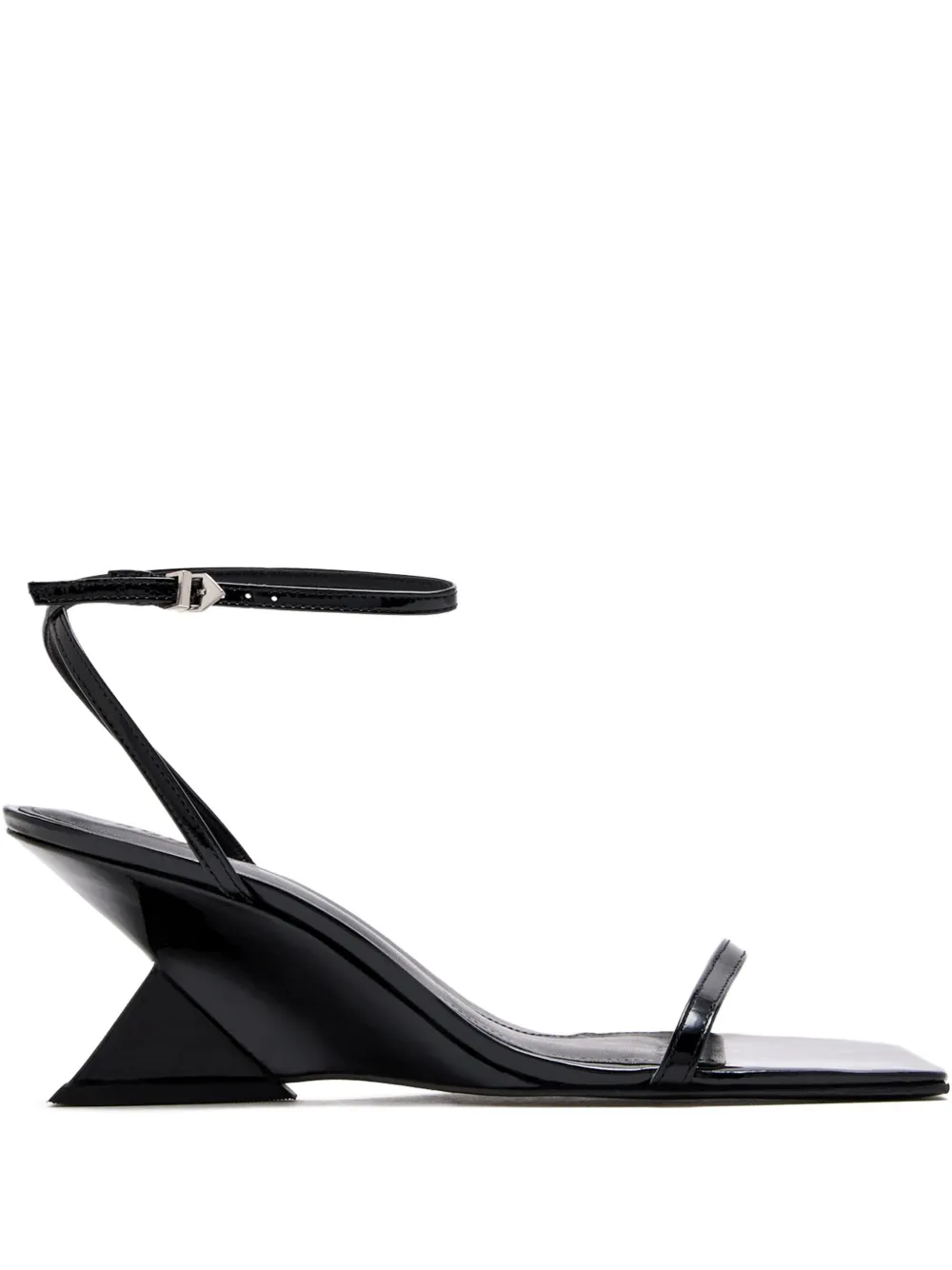 Schutz 75mm Joanna Geometric-heel Ankle-strap Sandals In Multi