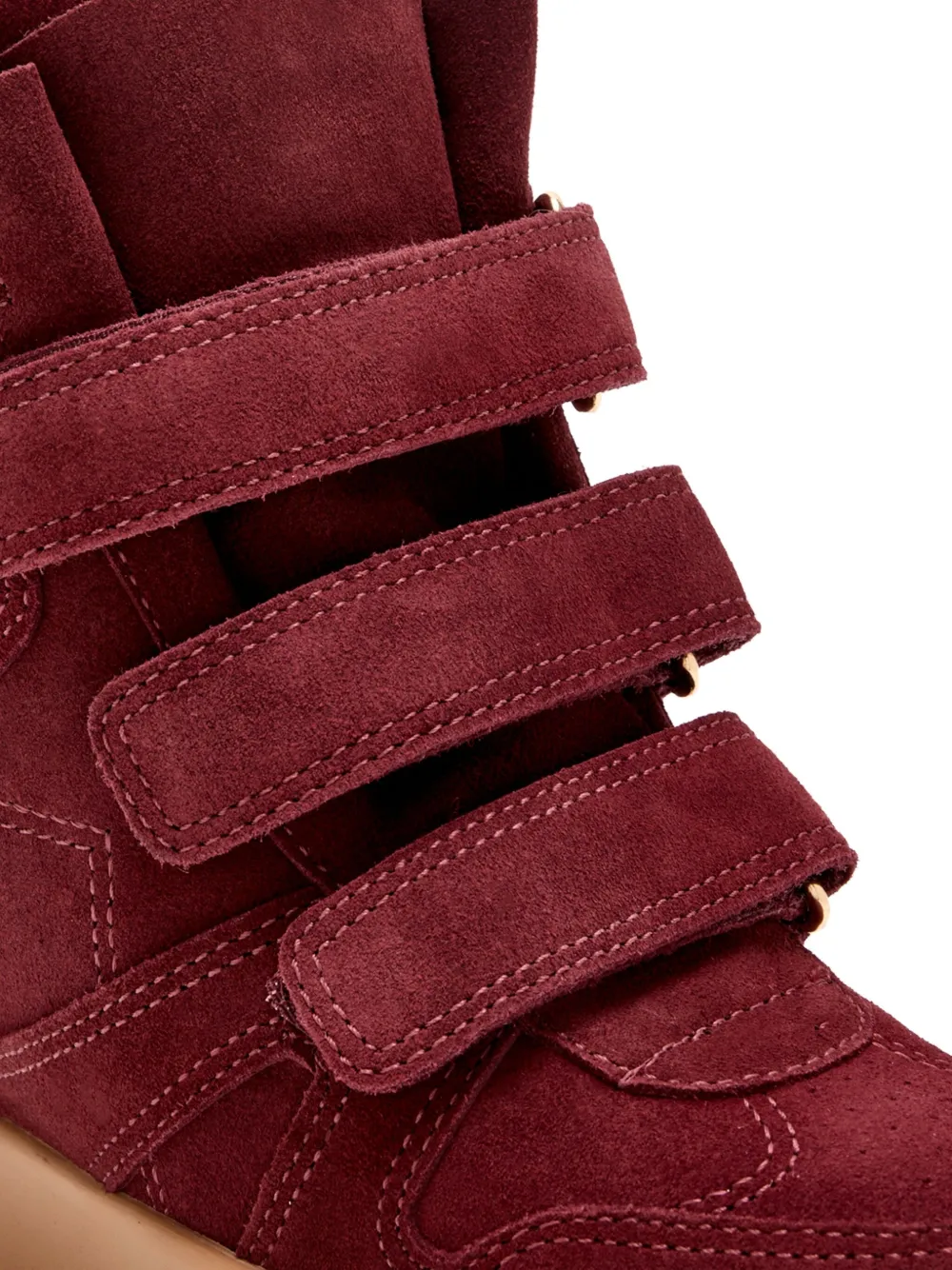 Schutz Suede Wedge Sneakers In Red