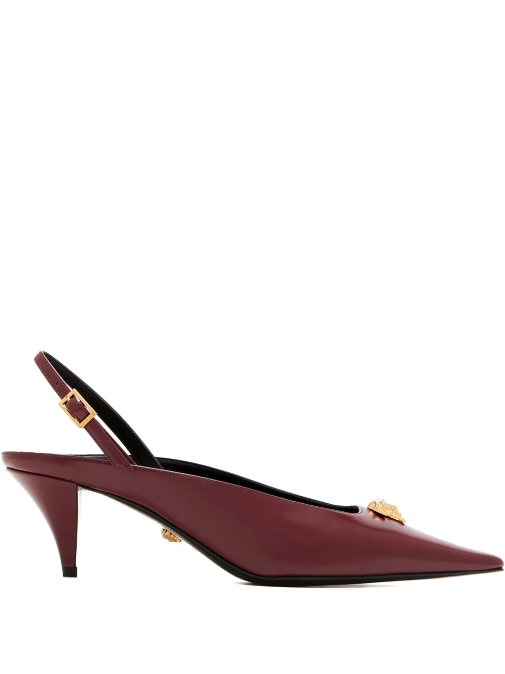 Versace 55mm La Medusa Slingback Pumps In Brown