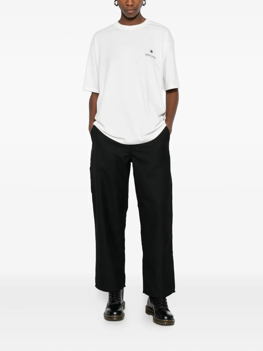 Snow Peak Logo-print T-shirt In White