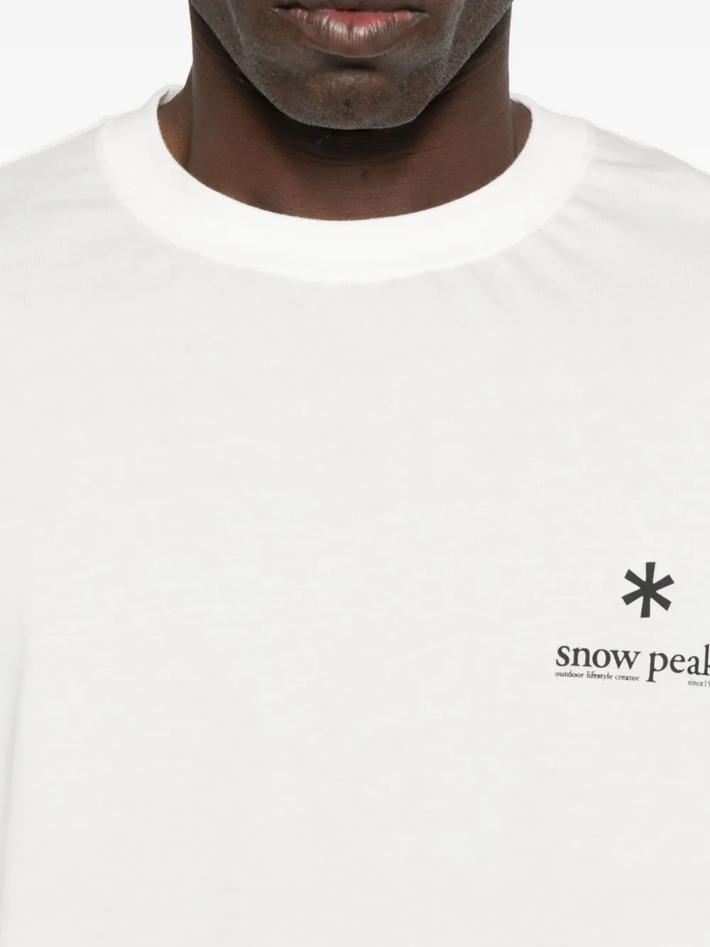 Snow Peak Logo-print T-shirt In White