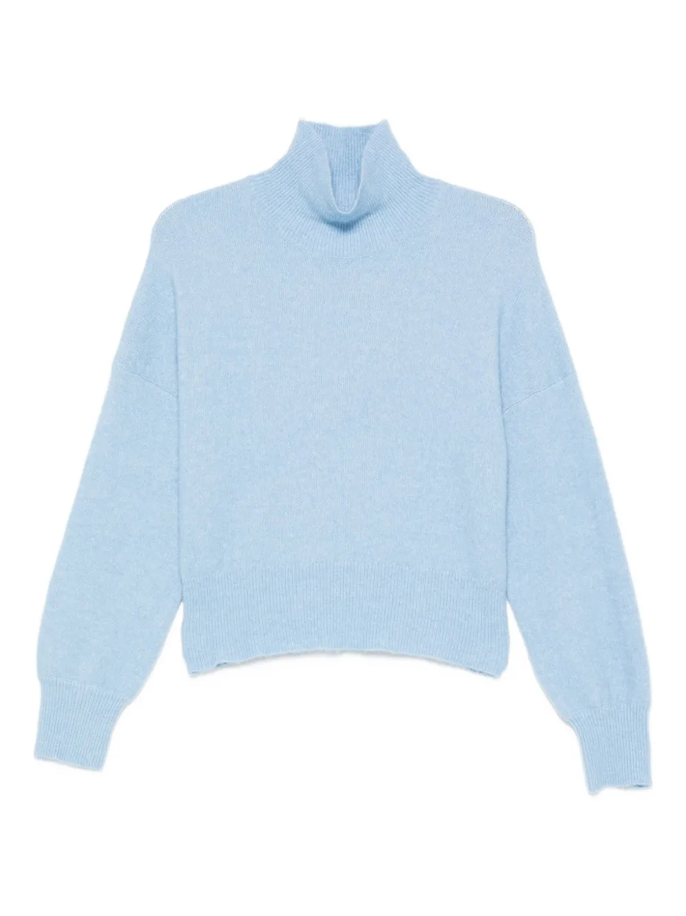 Samsoe & Samsoe High-neck Boxy Sweater In Blue