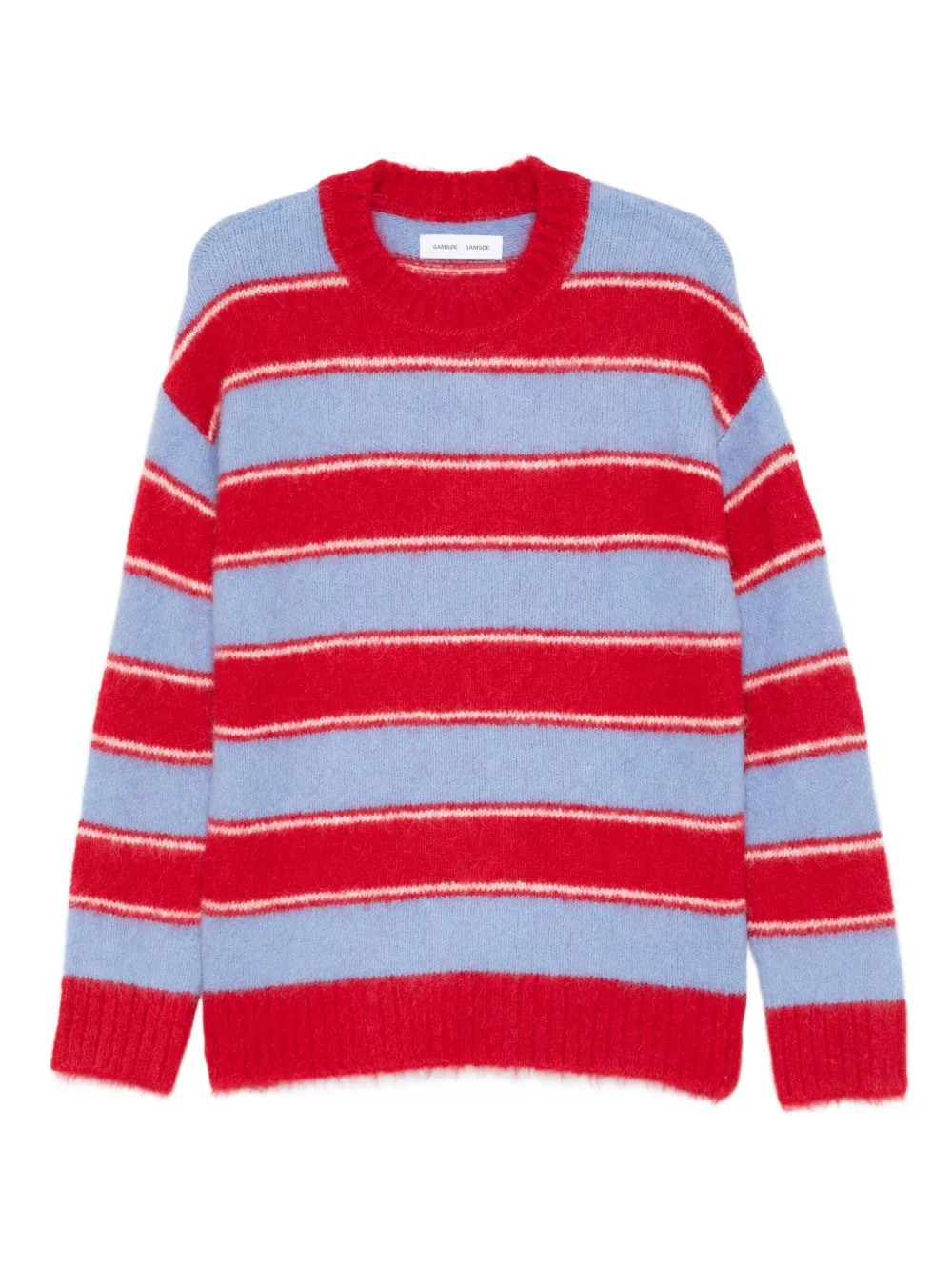 SAMSOE SAMSOE striped crew-neck sweater | Blue | Image 1