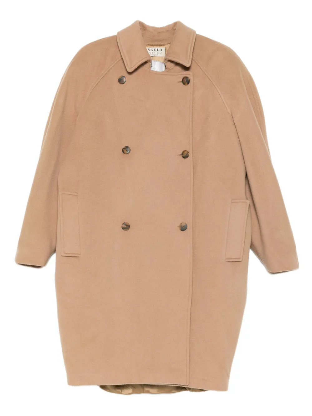 Pre-owned A.n.g.e.l.o. Vintage Cult 1980s Double-breasted Coat In Neutral