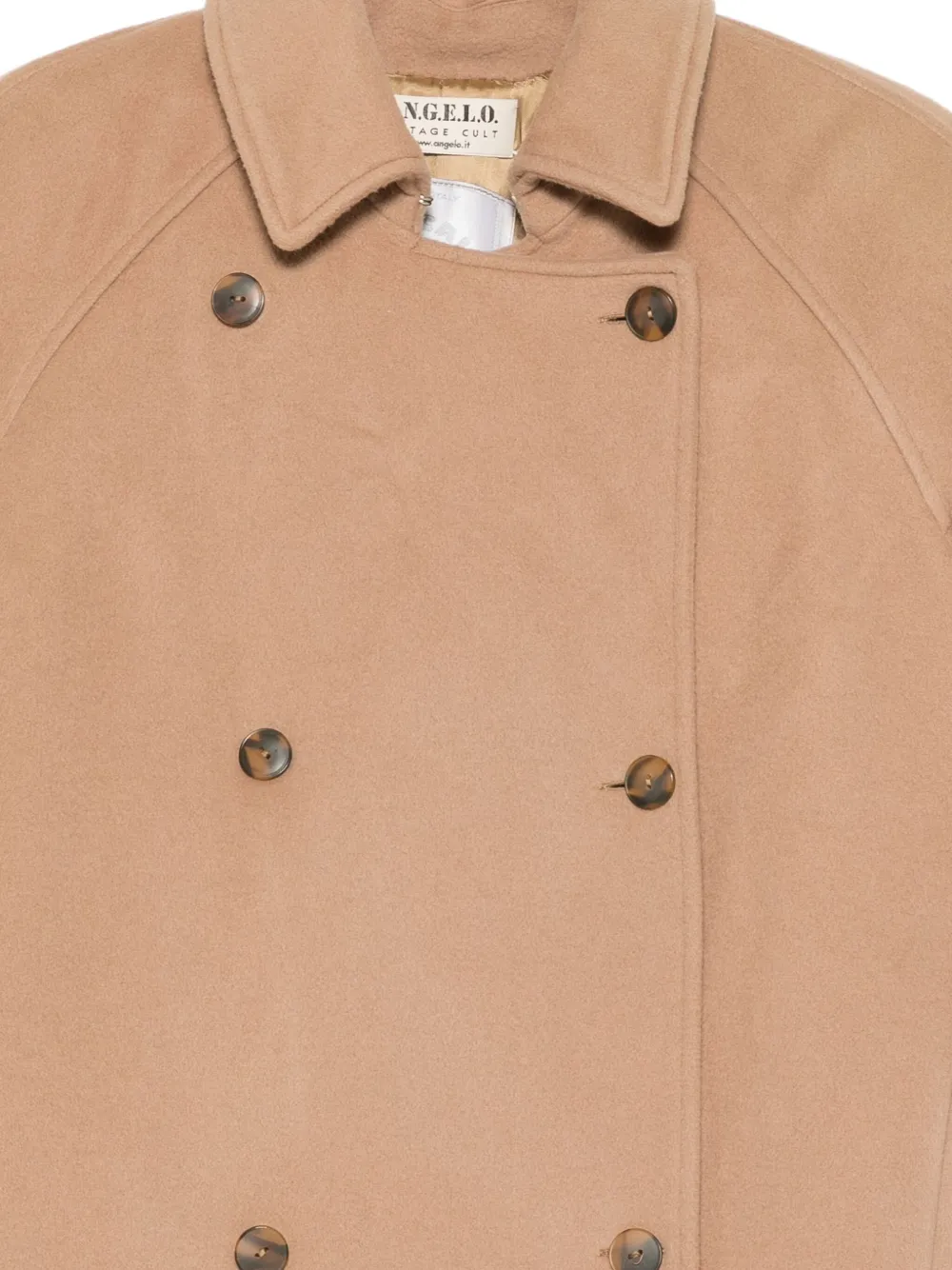 Pre-owned A.n.g.e.l.o. Vintage Cult 1980s Double-breasted Coat In Neutral