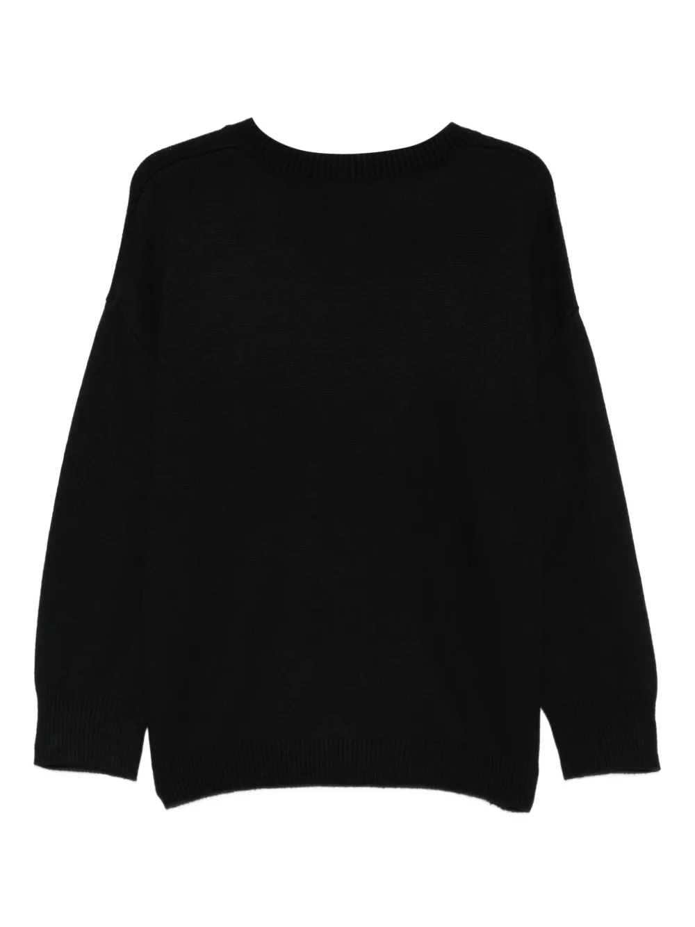 Marina Rinaldi Faux-pearl Embellished Sweater In Black