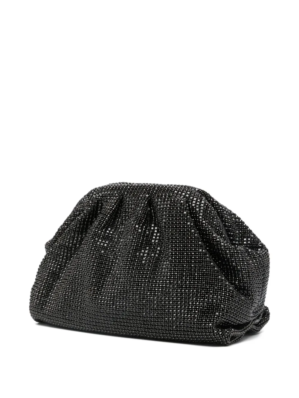 Twenty Four Haitch Petra Crystal-embellished Clutch Bag In Black
