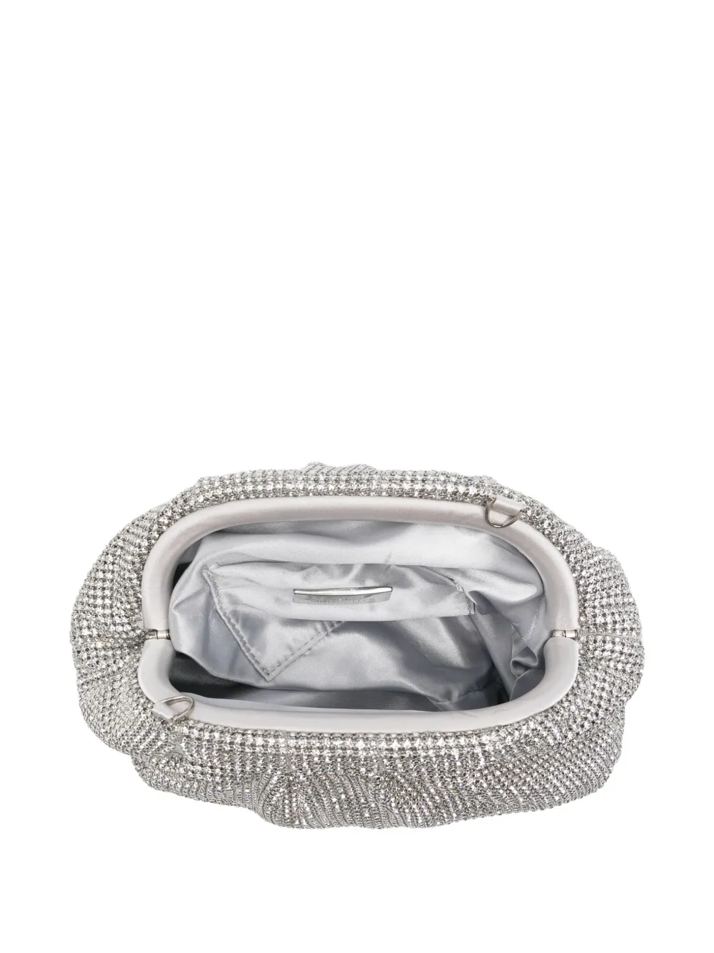 Twenty Four Haitch Crystal-embellished Clutch Bag In Silver