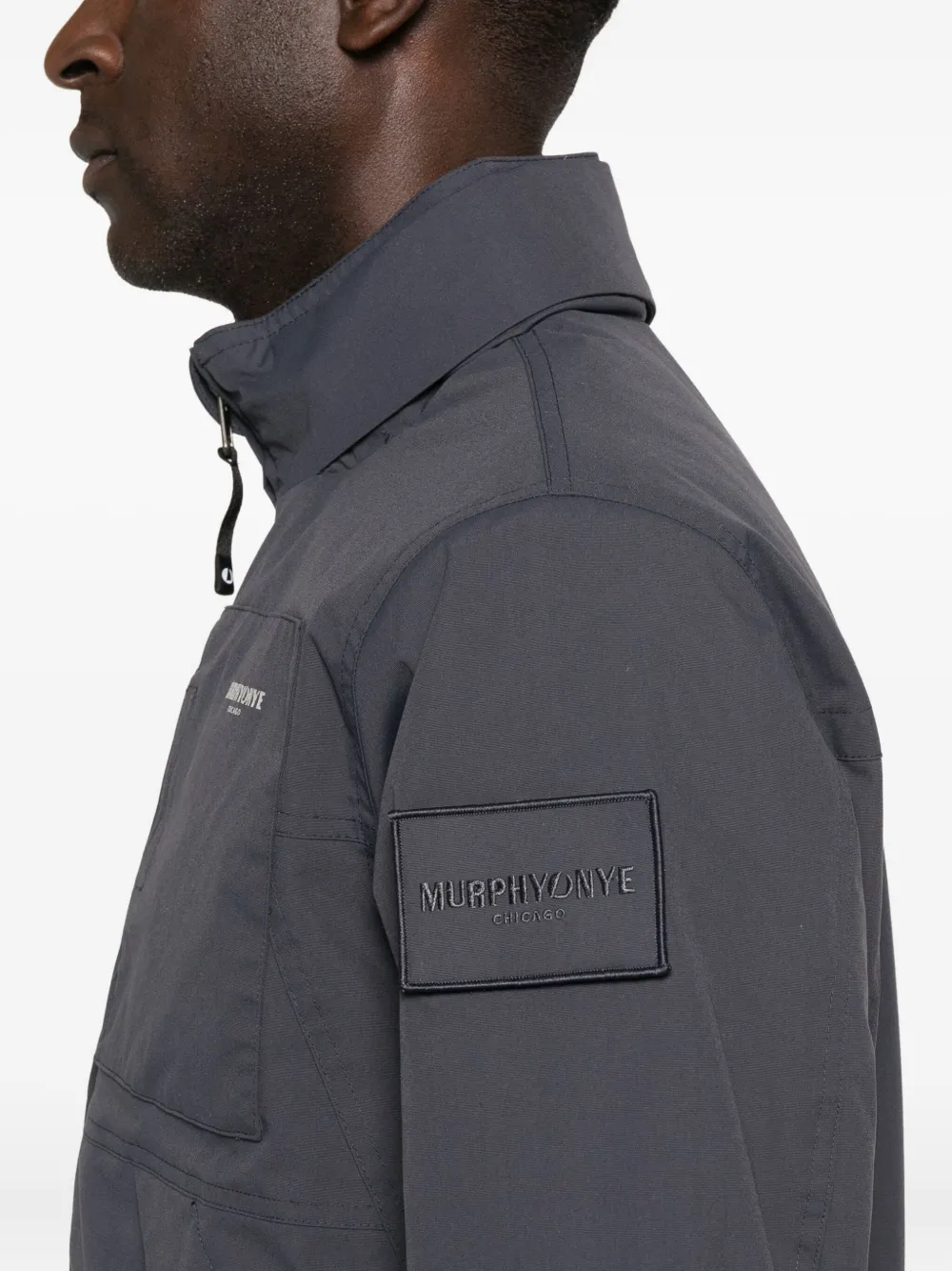 Murphy & Nye Zip-up Lightweight Jacket In Gray