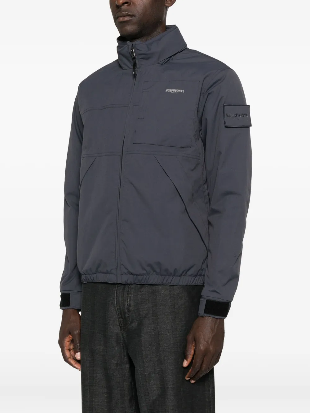 Murphy & Nye Zip-up Lightweight Jacket In Gray