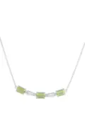 LB Exclusive platinum diamond and peridot necklace - Silver